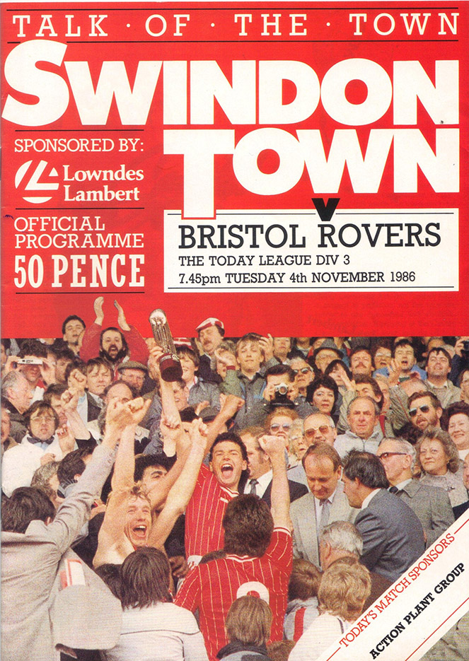 <b>Tuesday, November 4, 1986</b><br />vs. Bristol Rovers (Home)
